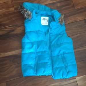 Justice Blue Vest with detachable hood